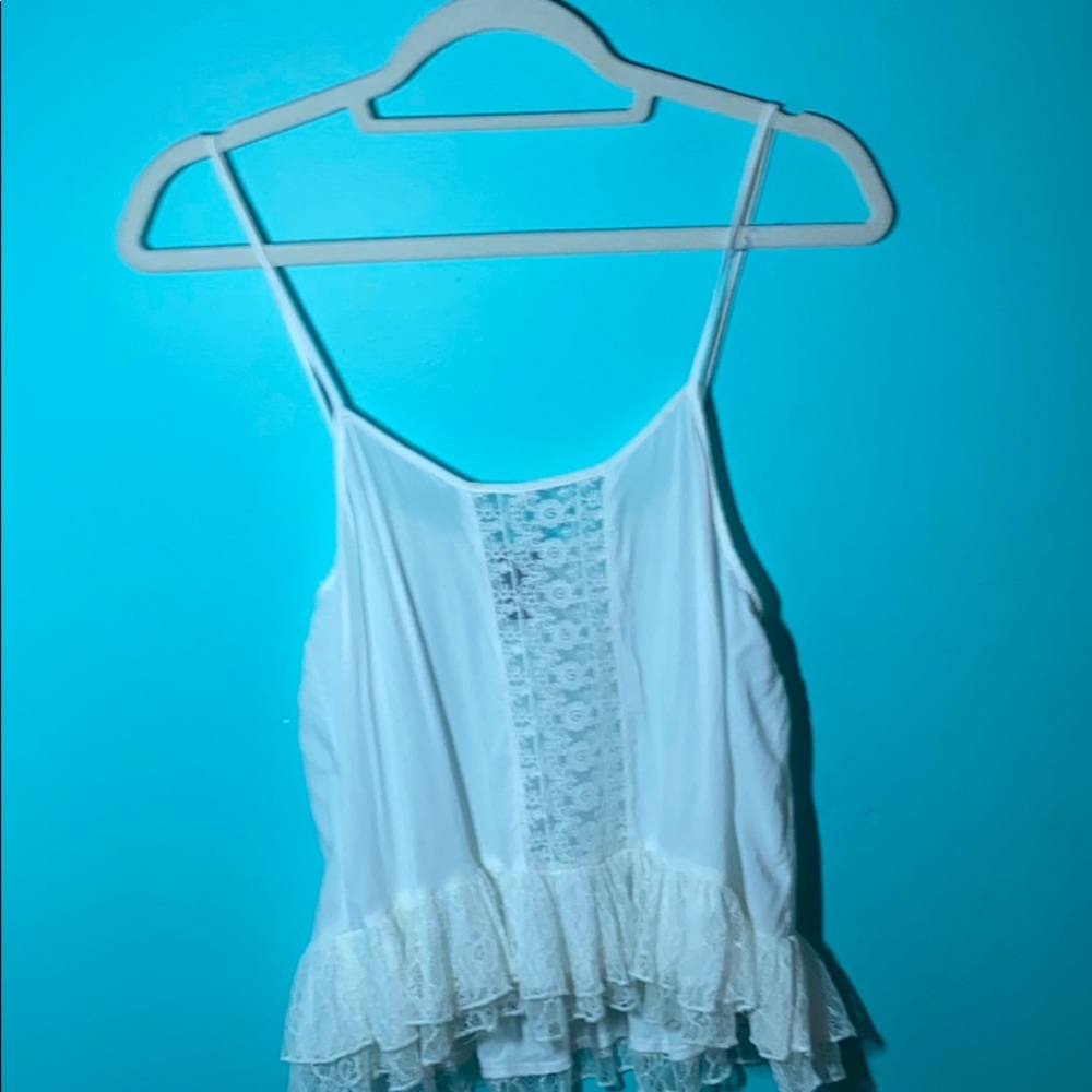 White shear tank top